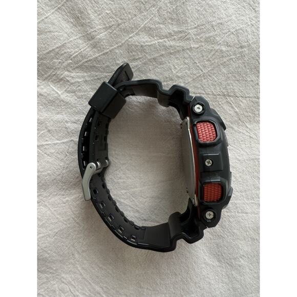 Casio G-Shock GA-100 Black & Red Analog Digital Shock Resistant Watch WR200M - Picture 11 of 16
